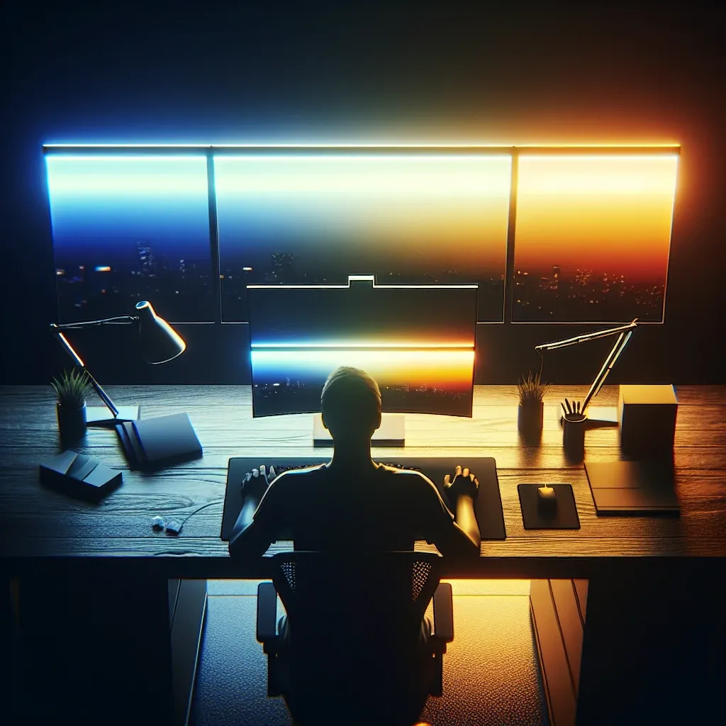 What advantages do monitor light bars with automatic color temperature adjustment offer?